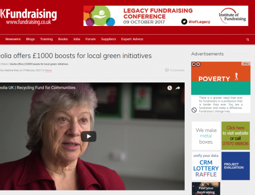 UK Fundraising – Veolia offers £1000 boosts for local green initiatives